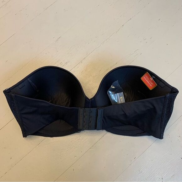 NWT Lilyette black strapless underwired balconette bra size 40DD - Picture 4 of 8